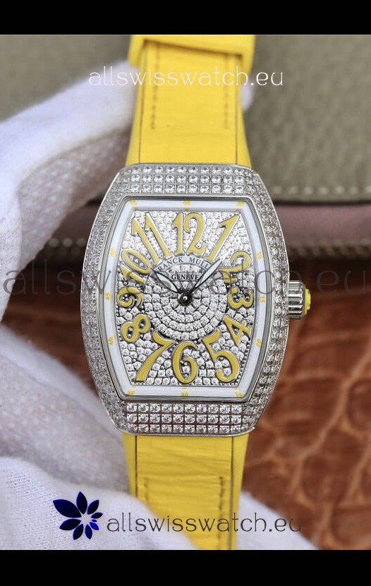 Franck Muller Vanguard Ladies 1:1 Mirror Swiss Replica Watch 32MM Wide Steel Casing