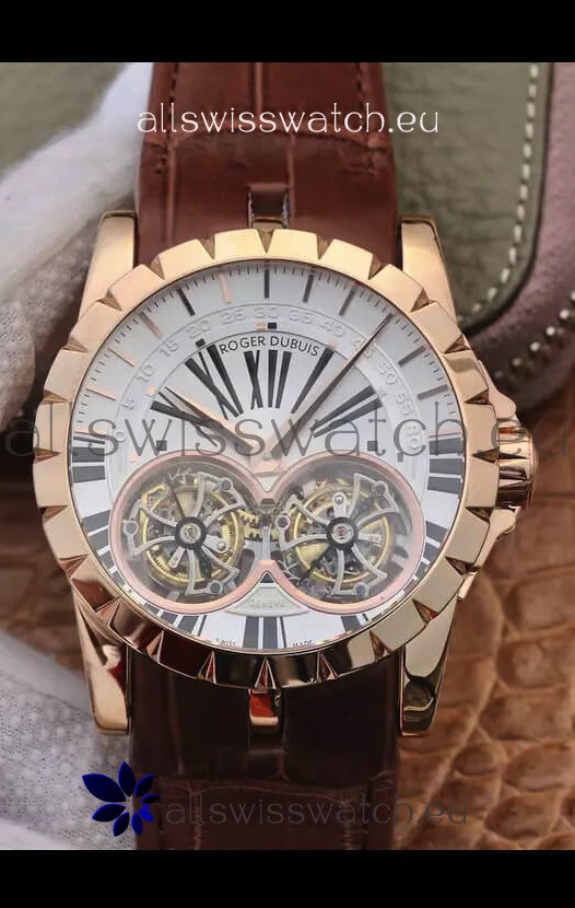 Replica Roger Dubuis Excalibur RDDBEX0249 1:1 Mirror Replica Watch in Rose Gold Casing