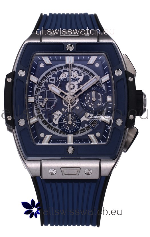 Hublot Spirit of Bang Titanium Casing Ceramic Bezel Blue Dial - 42MM Swiss Replica