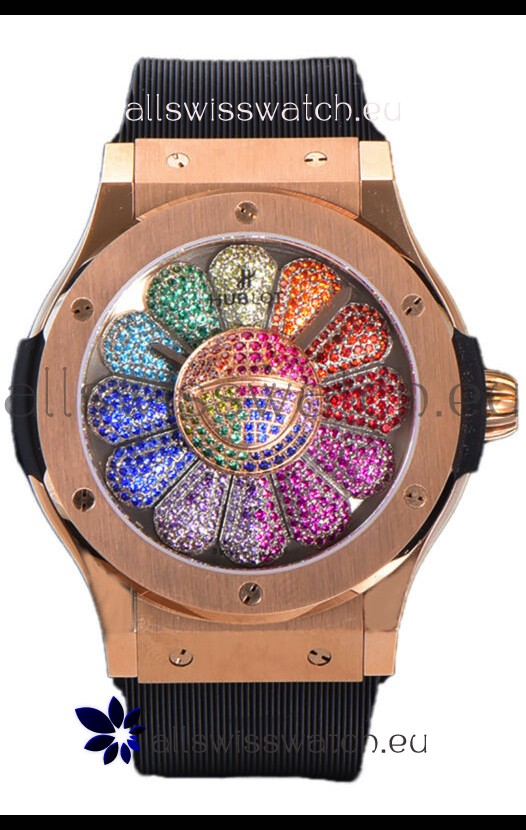 Hublot Classic Fusion Takashi Murakami Rose Gold Edition Swiss Watch 1:1 Mirror Replica