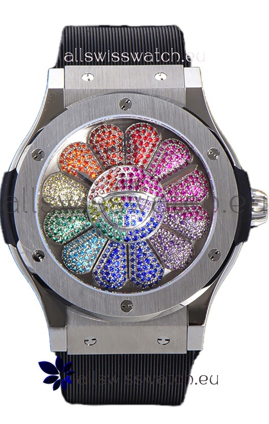 Hublot Classic Fusion Takashi Murakami Stainless Steel Edition Swiss Watch 1:1 Mirror Replica