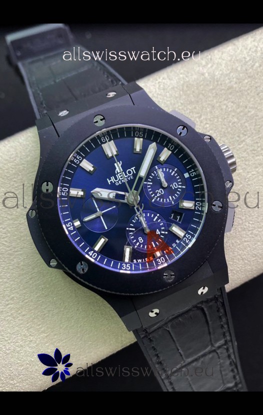 Hublot Super Clone Big Bang Edition Watch in Ceramic Casing Blue Dial 1:1 Mirror Replica