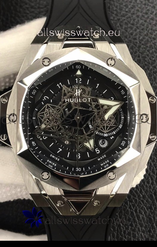 Hublot Big Bang Sang Bleu II 45MM 1:1 Mirror Replica Stainless Steel Watch