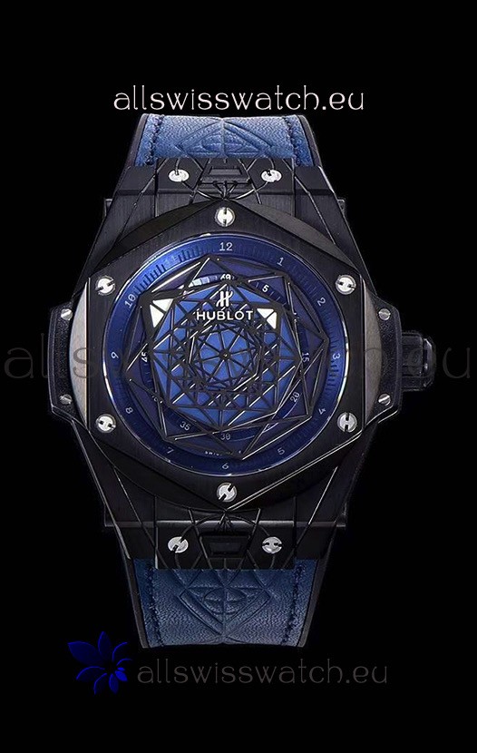 Hublot Big Bang One Click Sang Bleu 1:1 Mirror Replica in Ceramic Casing - 45MM Blue Dial