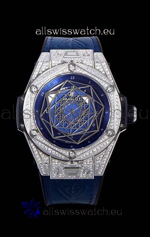 Hublot Big Bang One Click Sang Bleu 1:1 Mirror Replica in Stainless Steel Casing 45MM - Blue Dial