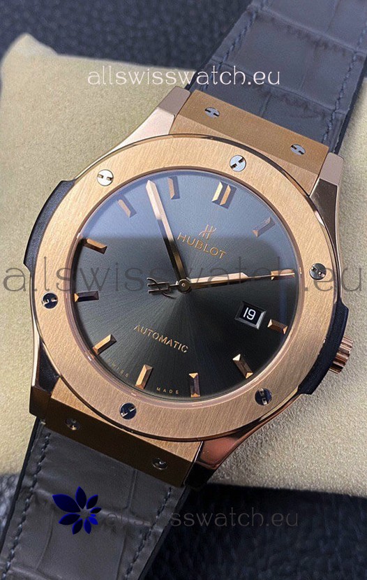 Hublot Classic Fusion 1:1 Mirror Replica Swiss Watch in 904L Steel Casing Grey Dial 42MM