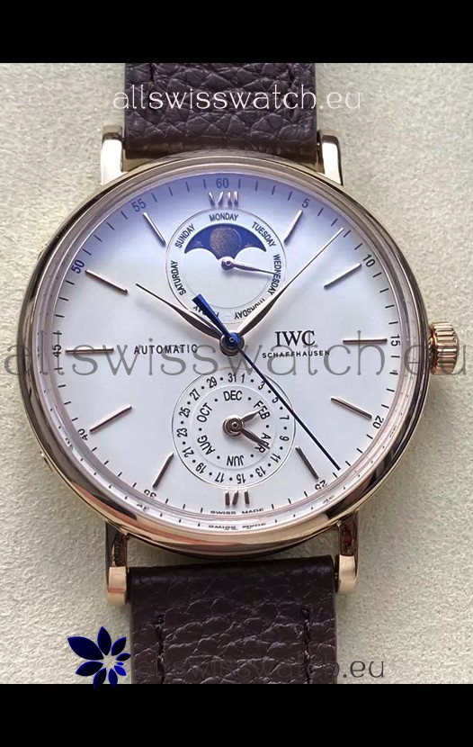 IWC IW359002 Portofino Complete Calendar Rose Gold Swiss Replica Watch 