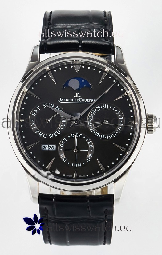 Jaeger LeCoultre Super Clone Master Ultra-Thin Perpetual Calendar Grey Dial Watch