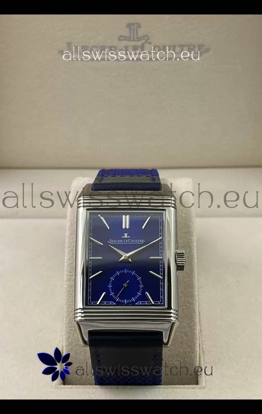Jaeger-LeCoultre Reverso DuoFace Steel Casing Watch Blue Dial in Swiss Automatic Movement