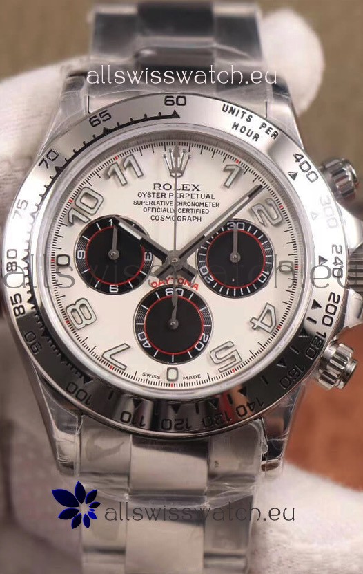 Rolex Cosmograph Daytona 116509 White Dial Cal.4130 Movement - 904L Steel Watch