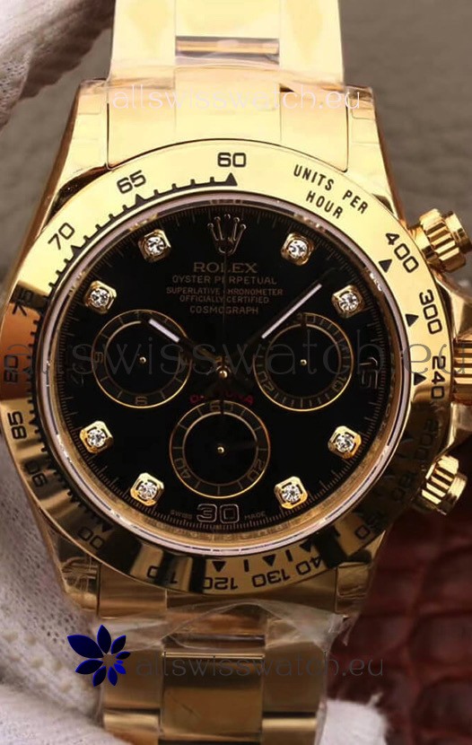 Rolex Cosmograph Daytona 116508 Yellow Gold Original Cal.4130 Movement - 904L Steel Watch