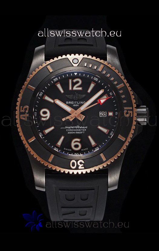 Breitling Superocean Automatic 46 Black Steel - Black Dial in DLC Coated Casing 