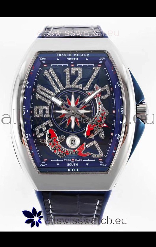 Franck Muller Vanguard KOI V45 YT SC DT AC BL KOI 2 Swiss Replica Watch 