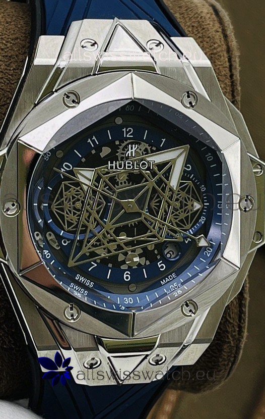 Hublot Big Bang UNICO Sang Bleu II Stainless Steel 1:1 Mirror Quality Swiss Replica Watch 