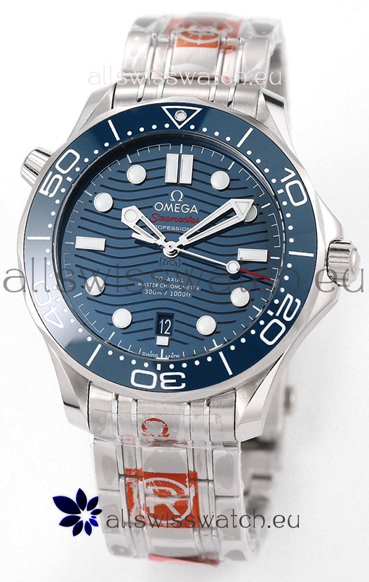 Omega Seamaster 300M Master Chronometer Blue Swiss 904L Steel 1:1 Mirror Replica Watch