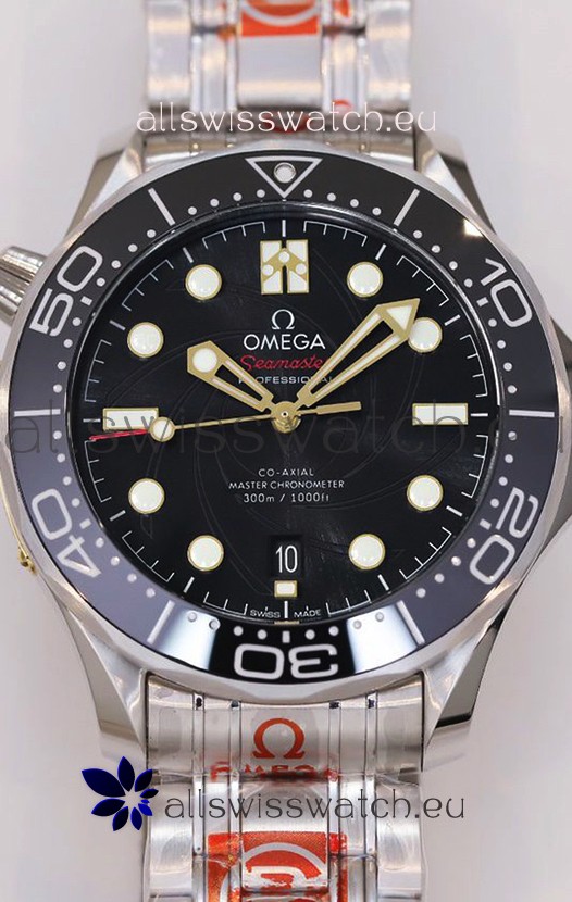 Omega Seamaster James Bond Black Swiss 904L Steel 1:1 Mirror Replica Watch