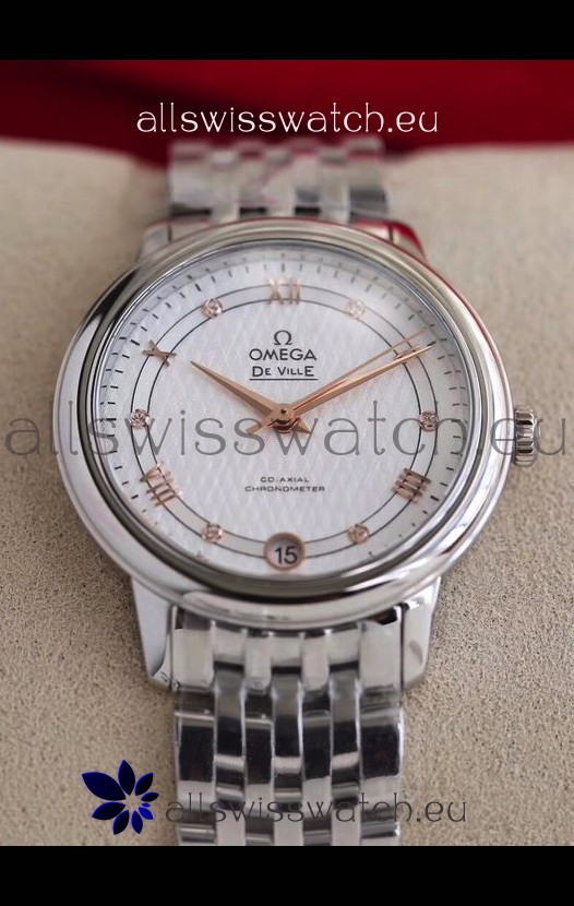 Omega De Ville Edition Swiss Automatic Watch in Stainless Steel Casing Rose Gold Hands