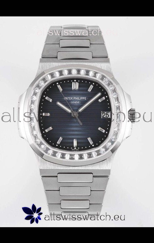 Patek Philippe Nautilus 5711/1A Blue Dial 1:1 Mirror Swiss Replica Watch in 904L Steel 