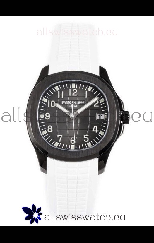 Patek Philippe Aquanaut 5167 Black Venom Edition 1:1 Mirror Replica Watch - White Strap