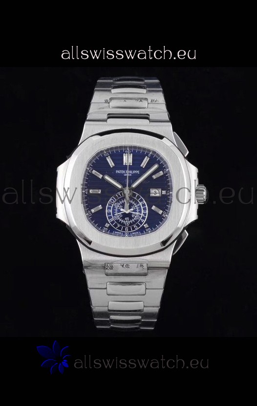 Patek Philippe Nautilus 5980/1A 904L Steel Case in Blue Dial - 1:1 Mirror Replica