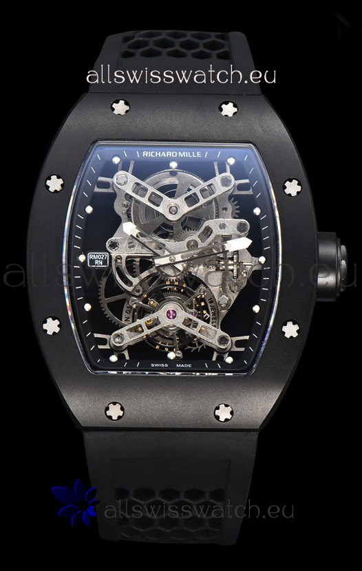 Richard Mille RM027 Rafael Nadal Titanium Casing with Genuine Swiss Tourbillon Movement Super Clone