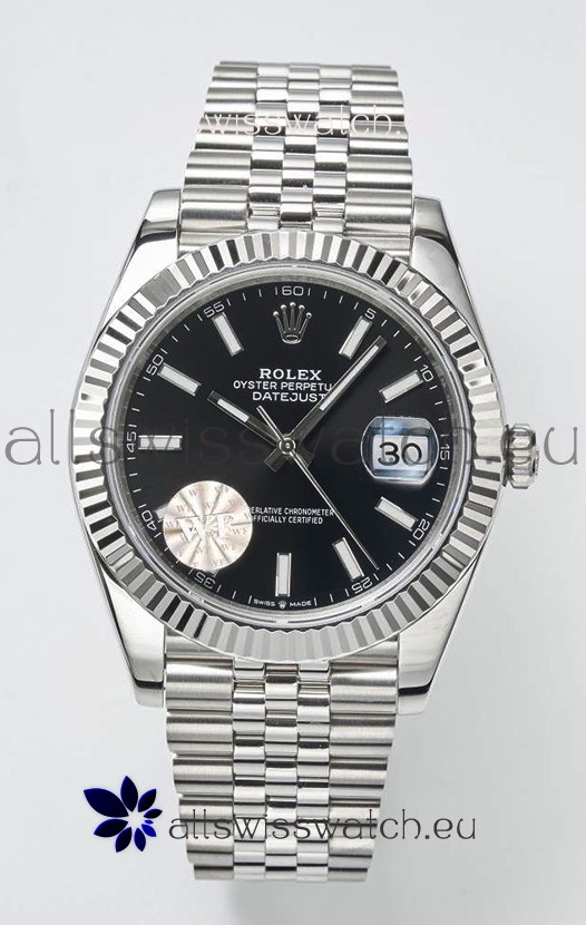 Rolex Datejust Cal.3235 Movement Swiss Watch 1:1 Mirror Replica 904L Steel 41MM - Black Dial 