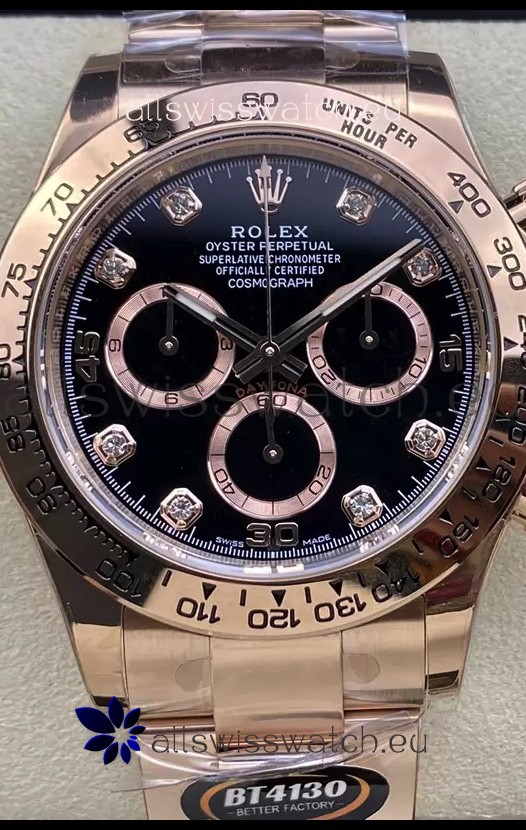 Rolex Cosmograph Daytona M116505 Rose Gold Original Cal.4130 Movement - 904L Steel Watch