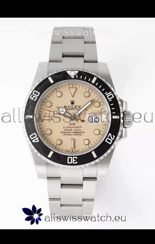Rolex Submariner DiW Stainless Steel Casing Black Ceramic Bezel Edition Watch 