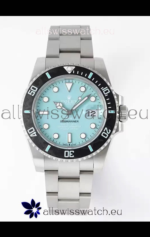 Rolex Submariner DiW Stainless Steel Casing Black Ceramic Bezel Blue Dial Edition Watch 