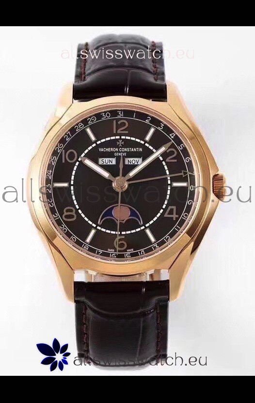 Vacheron Constantin Fiftysix Edition Rose Gold Watch 904L Steel 1:1 Mriror Replica Black Dial 