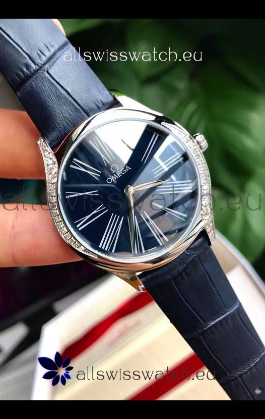 Omega De Ville Tresor Edition Swiss Quartz Watch 36MM Steel Casing Blue Dial