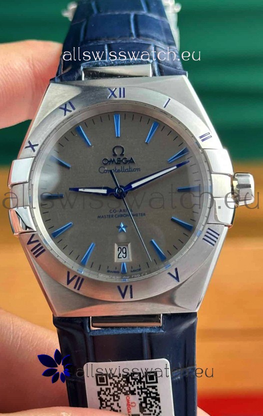 Omega Co-Axial Constellation 39MM 904L Steel Grey Dial 1:1 Mirror Replica Watch