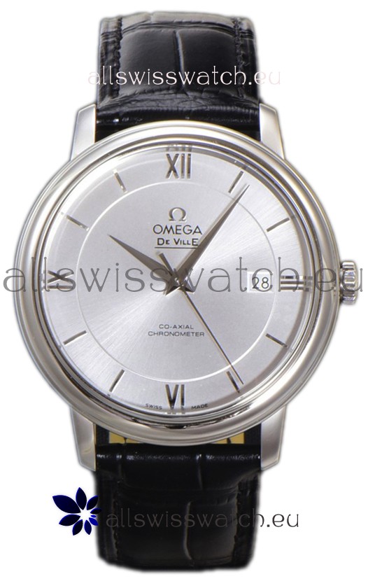 Omega De-Ville Annual Co-Axial Swiss Replica Watch 1:1 Mirror Edition in Steel Dial 39.5MM