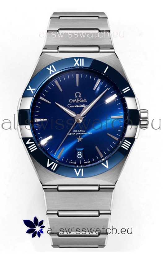 Omega Co-Axial Constellation Stainless Steel Blue Dial 1:1 Mirror Replica 41MM