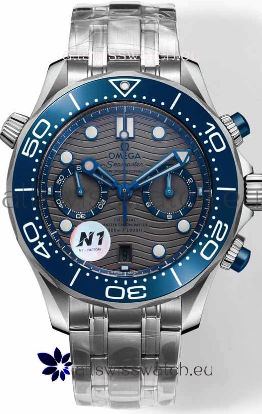 Omega Seamaster Co-Axial Master Chronograph Stainless Steel Grey Dial 44MM 1:1 Mirror Replica