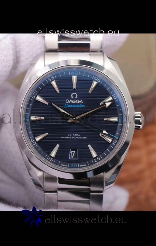 Omega Seamaster Aquaterra 150M 41MM Swiss Replica Watch in Blue Dial 1:1 Mirror Replica