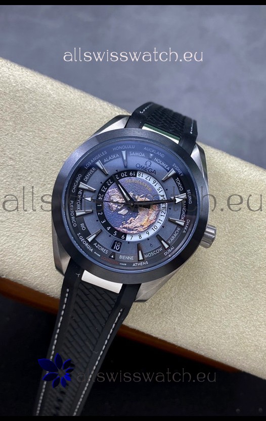 Omega Seamaster Aqua Terra 150M Worldtime Rubber Strap Swiss Replica Watch
