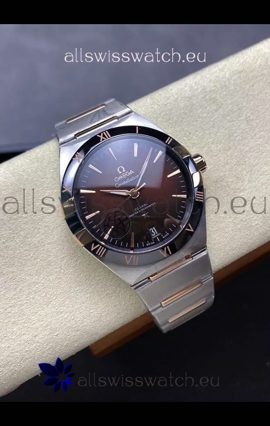 Omega Super Clone Co-Axial Constellation Stainless Brown Dial Replica Watch