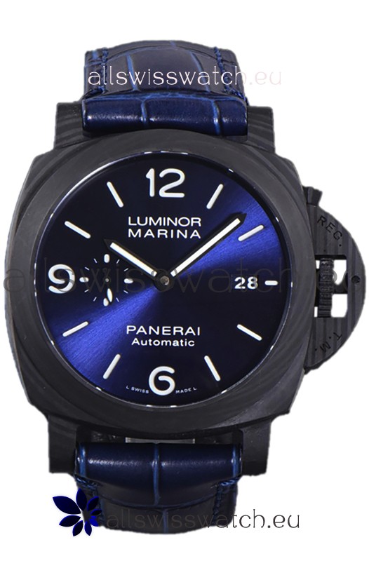 Panerai Luminor Marina Carbotech PAM1664 Blue Notte Carbon Casing 1:1 Mirror Replica Watch 