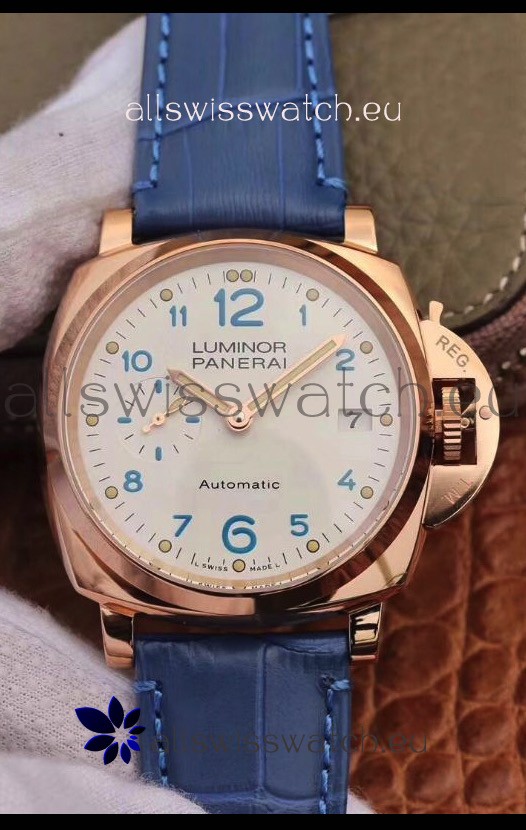 Panerai Luminor DUE PAM756 Edition 1:1 Mirror Swiss Replica Watch in Rose Gold Casing 42MM