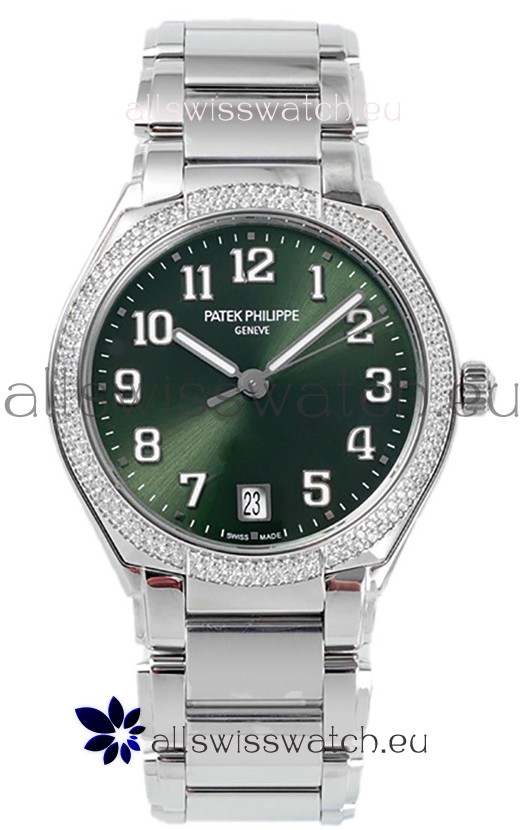 Patek Philippe Twenty-4 Green Dial 904L Steel Casing 1:1 Mirror Replica Watch 36MM