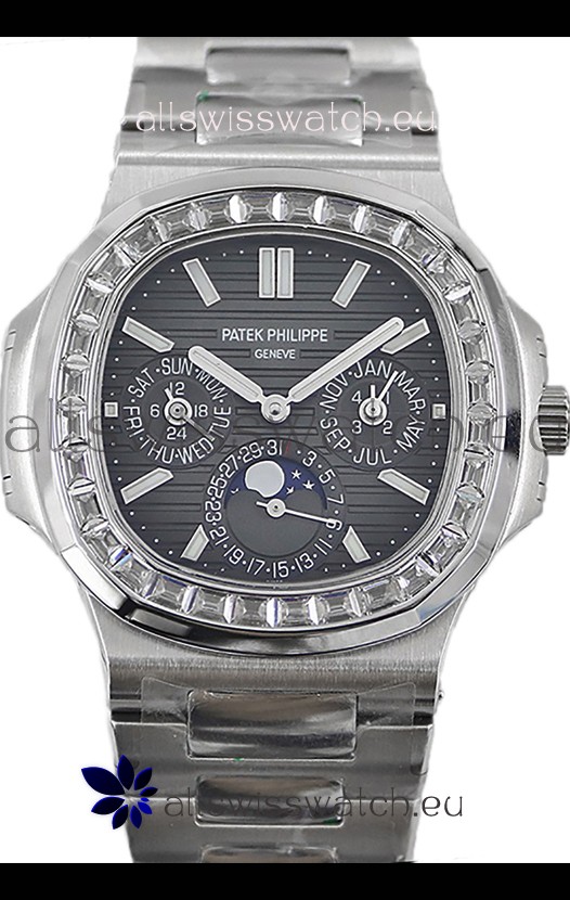 Patek Philippe Nautilus 5740 Perpetual Calendar Stainless Steel Grey Dial Swiss Replica Watch 