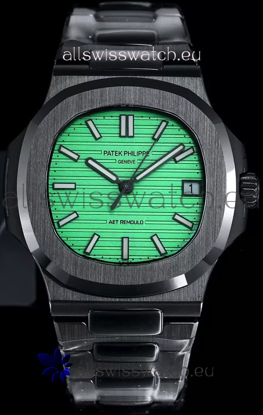 Patek Philippe Nautilus 5711 AET Remould Black Ceramic Edition Green Dial Swiss Replica Watch