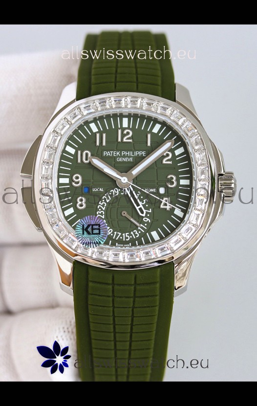 Patek Philippe Super Clone Aquanaut 5164A 1:1 Mirror Watch Green Dial Swiss Replica