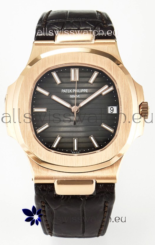 Patek Philippe Super Clone Nautilus 5711R-001 904L Rose Gold Brown Dial 