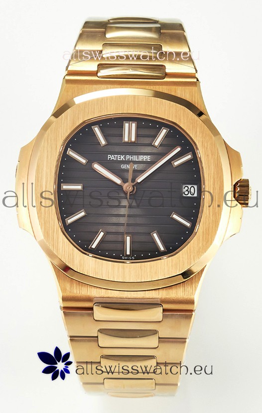 Patek Philippe Super Clone Nautilus 5711/1R-001 in Rose Gold Grey Dial