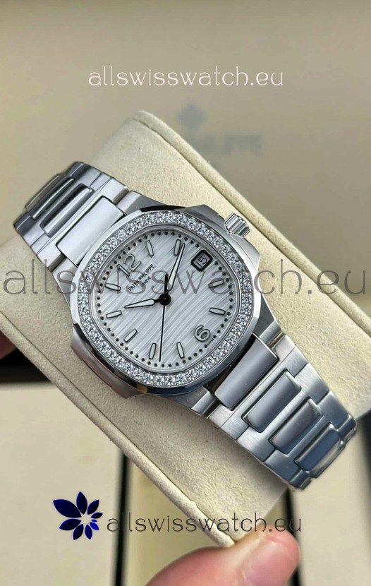 Patek Philippe Nautilus Super Clone 7010 32MM 1:1 Mirror Replica Steel Dial 