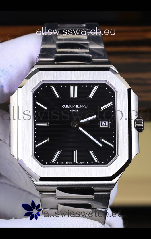 Patek Philippe Cubitus 5821 904L Steel Casing Black Dial Swiss Replica Watch 
