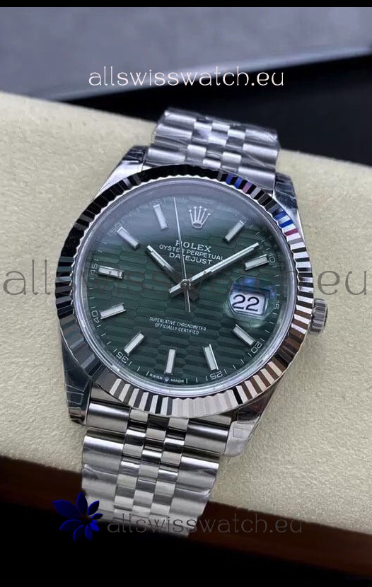 Rolex Datejust Cal.3235 Movement 1:1 Mirror Replica 904L Steel 41MM - Green Fluted Motif Dial