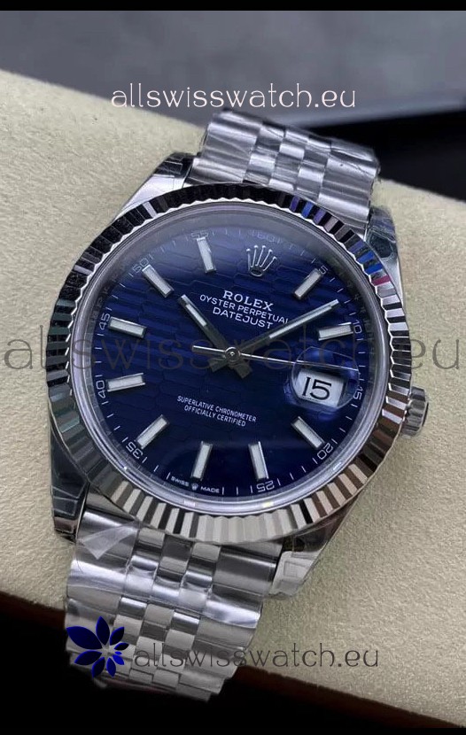 Rolex Datejust Cal.3235 Movement 1:1 Mirror Replica 904L Steel 41MM - Blue Fluted Motif Dial